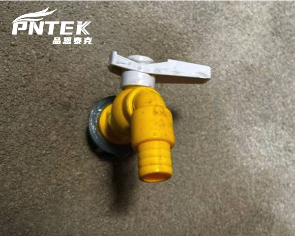 A high-quality Pntek plastic bib tap looking strong and dependable