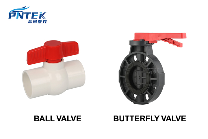 Alternatives to a Gate Valve A gate valve, ball valve, and butterfly valve shown side-by-side