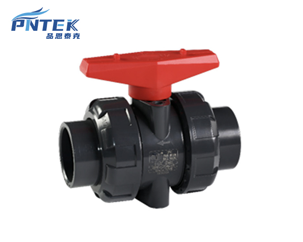 A Pntek ball valve with no arrow, indicating it is bidirectional