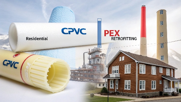Industrial facility using CPVC piping for chemical processing