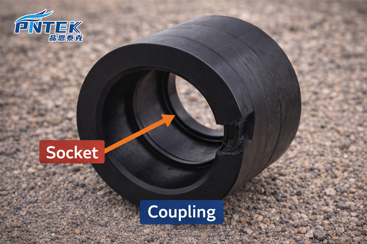 Эчке розеткага юнәлтелгән уклы термофиксация фитингының кисемтәсе