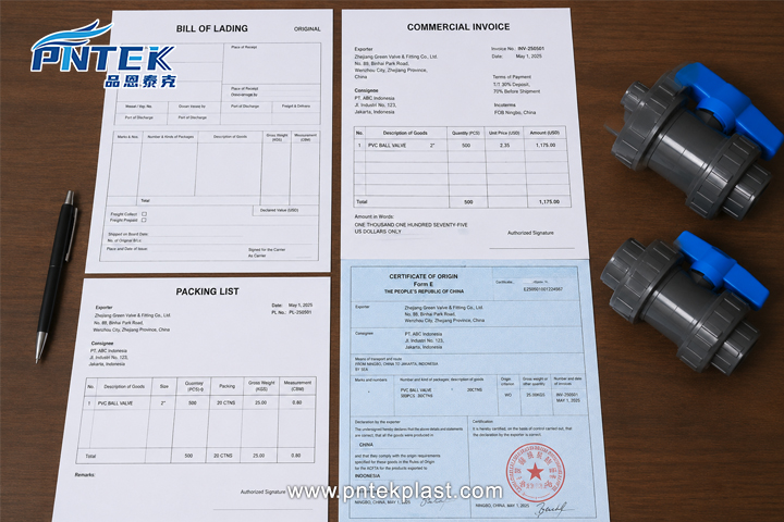Documents for Importing PVC Valves to Indonesia