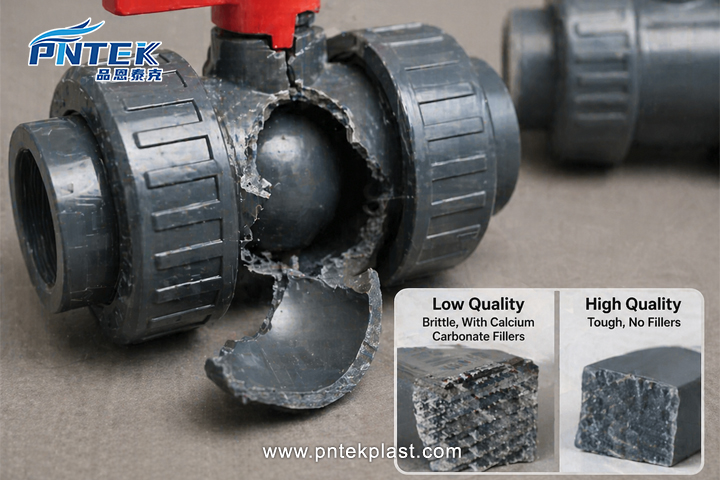 Low-Quality Brittle PVC Valve