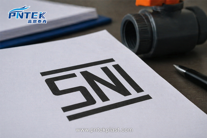 Rəsmi SNI (Standart Nasional İndoneziya) loqosu olan sənədin yaxın planı