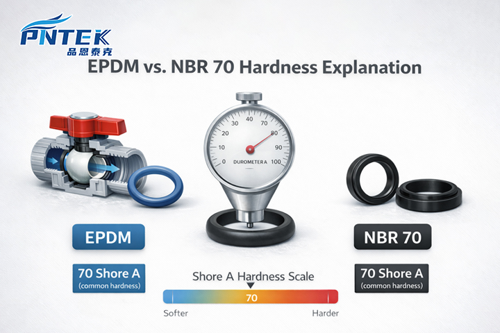 Temperature Range Comparison of EPDM vs NBR A graph comparing the operational temperature ranges of EPDM and NBR