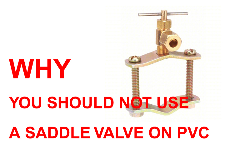 Why You Should Not Use a Saddle Valve on PVC An image of a cracked PVC pipe where a saddle valve was incorrectly installed